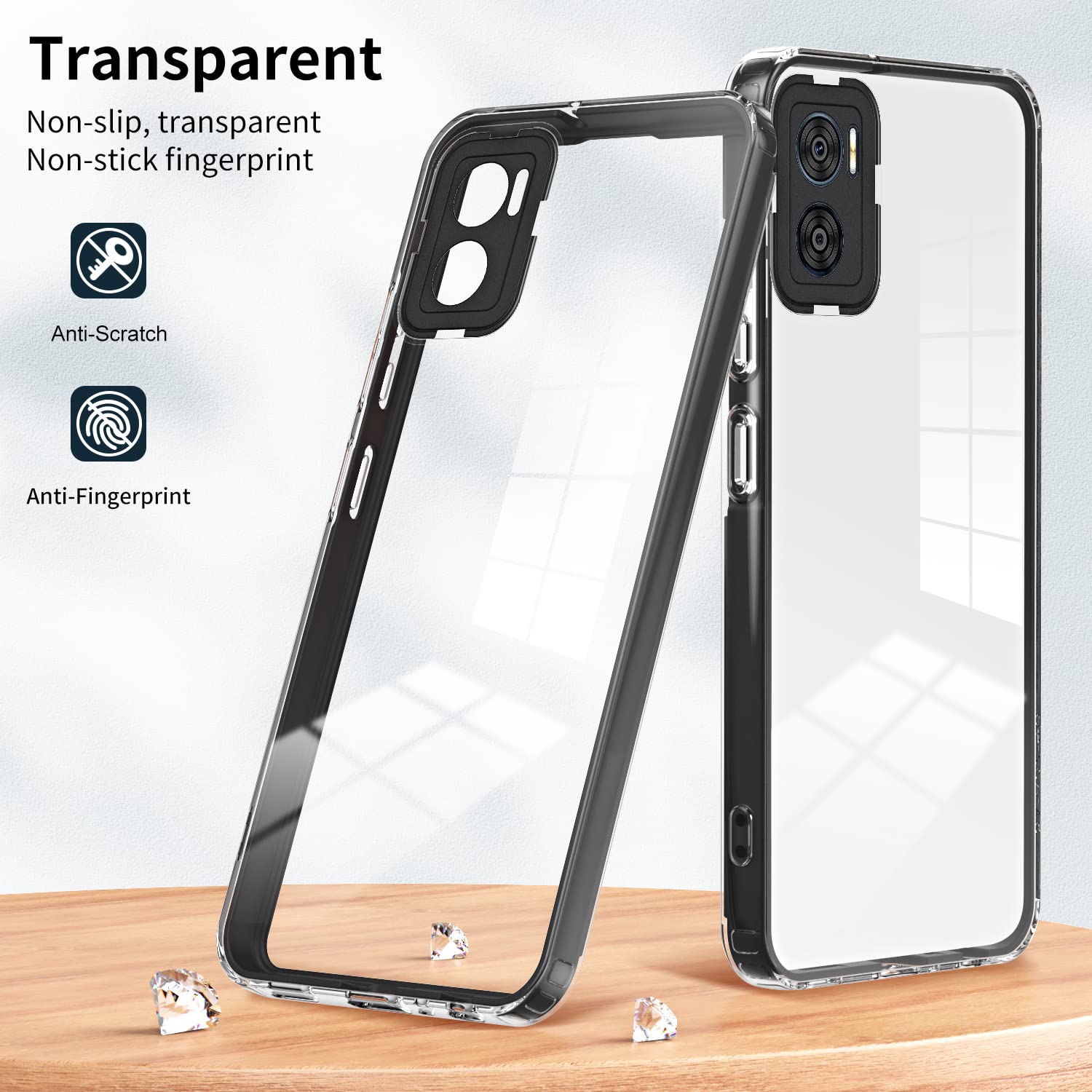 Custodia DESSEN Per Motorola Moto E22/e22i: Trasparente, Morbidissima TPU Con Disegni Carini, Antigiallo E Antiurto - 5
