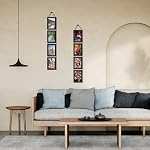 Lavezee 4x6 Black Hanging Collage Picture Frames Set of 2, 8 Opening Vertical Frame Made to Display 4 by 6 Inch Photo for Wall Decor