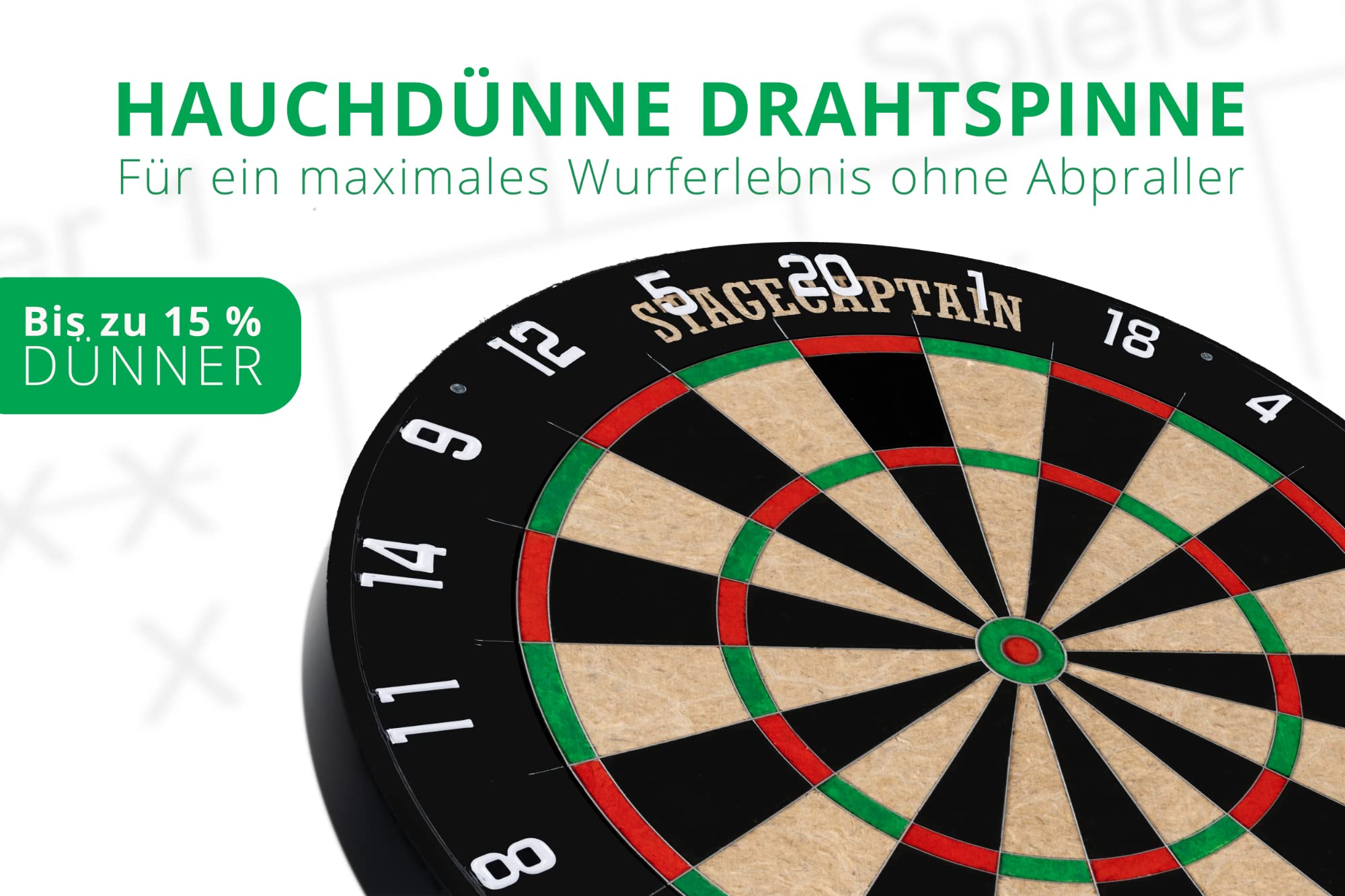 Stagecaptain DBS-1715C Bullseye Champion Diana Completa - Diana Profesional de Steeldarts de Sisal - Soporte Ajustable en Altura en Negro con Bolsa - 6 Dardos y 4 Juegos de Flights