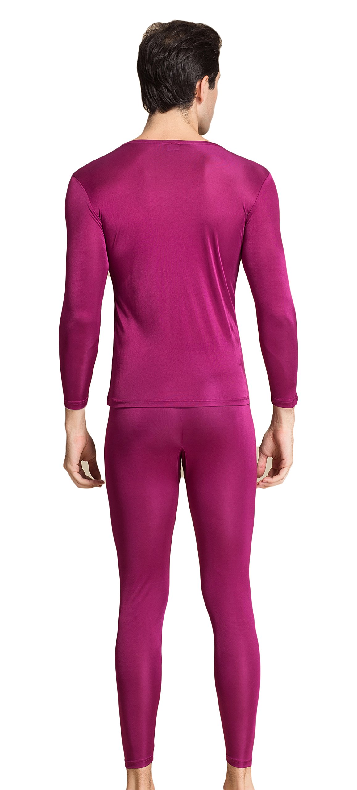 Tulpen Herren 100% Maulbeerseide Thermounterwaesche Sets (Hemd + Hose)