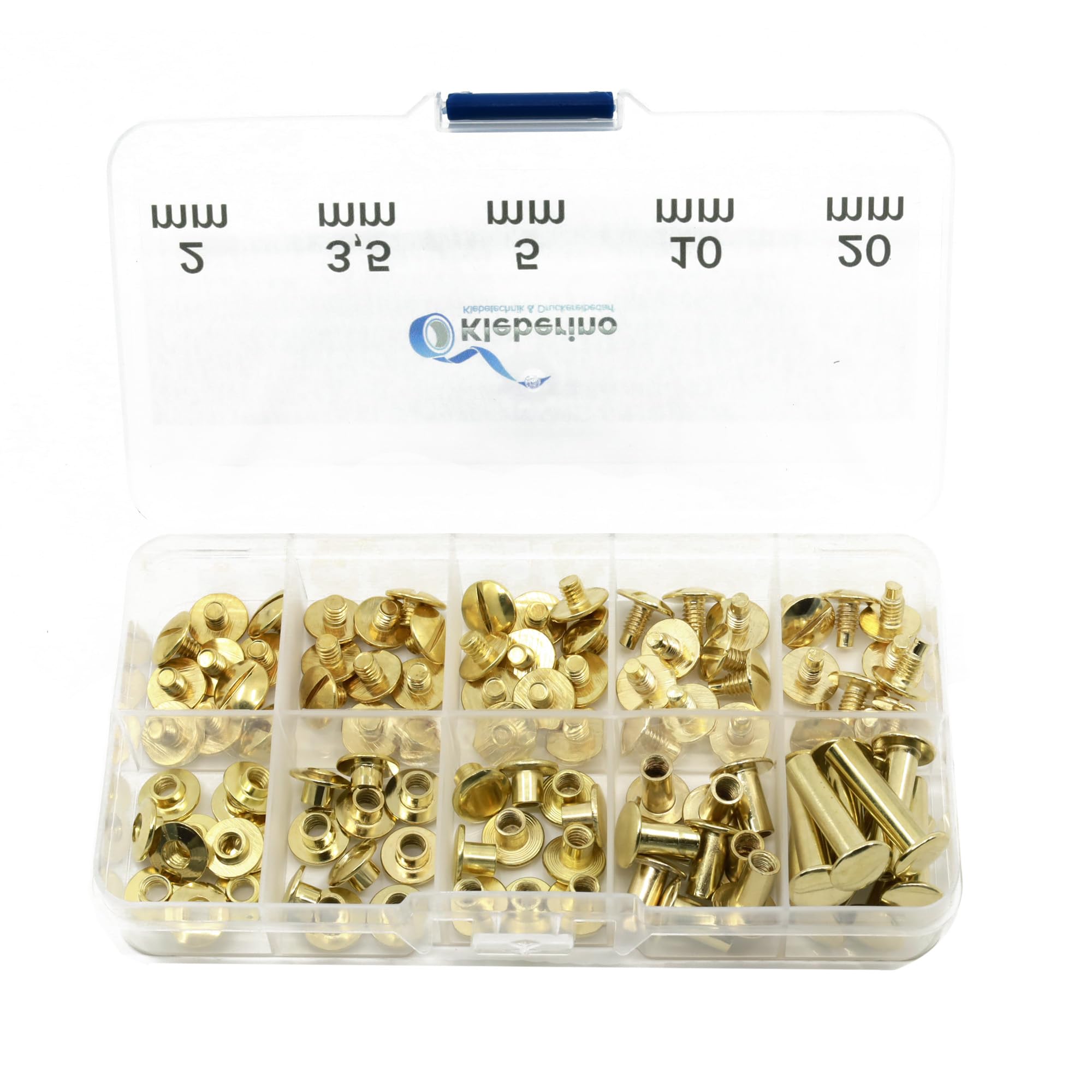 Viti Per Rilegatura Libri E Opuscoli - Rivetti Da Avvitare In Ottone, Diametro 5mm (50 Pezzi)