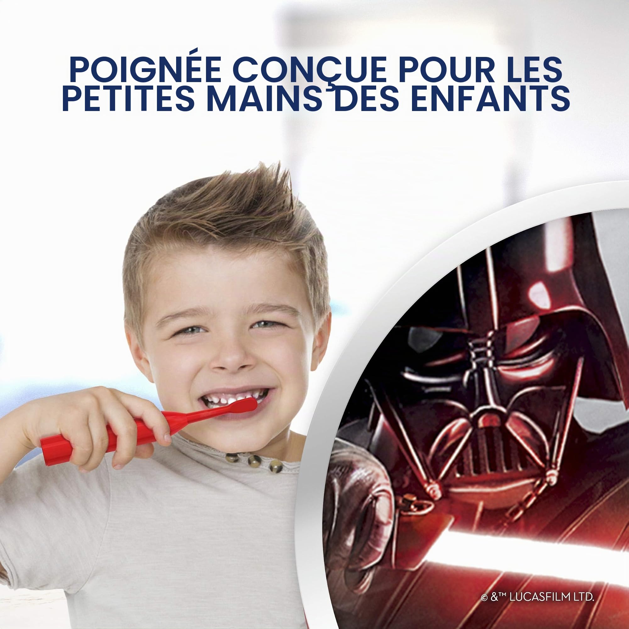 Oral-B Brosse à dents à batterie pour enfants avec Star Wars, poils souples, pour enfants de 3 ans et plus