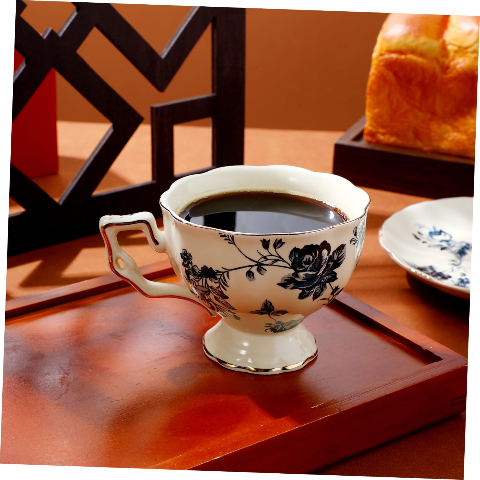 Tasse Café Soucoupe Dorée Acier Inoxydable – Style Européen Élégant Avec Cuillère