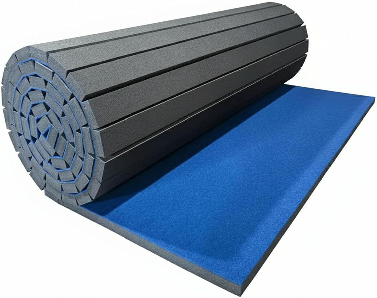 10ft Extra-Long Roll-Out Gymnastics Mat | 118"x36" Ultra-Durable Multi-Sport Training Mat for Wrestling, MMA, Cheerleading & Home Gym | Non-Slip, Shock-Absorbent Blue Mat