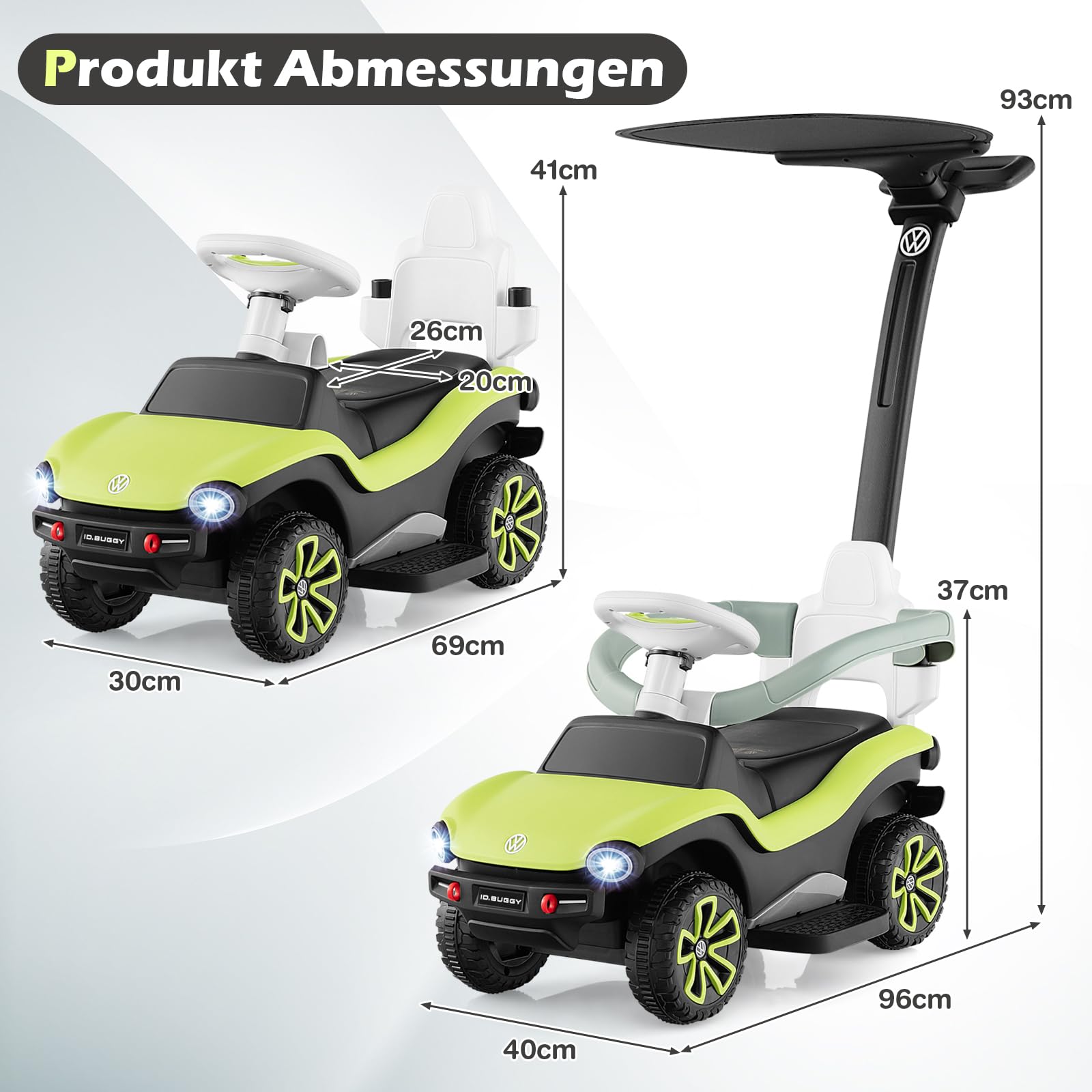 GOPLUS 3-in-1 Rutschauto - Schiebeauto Für Kinder Ab 1 Jahr