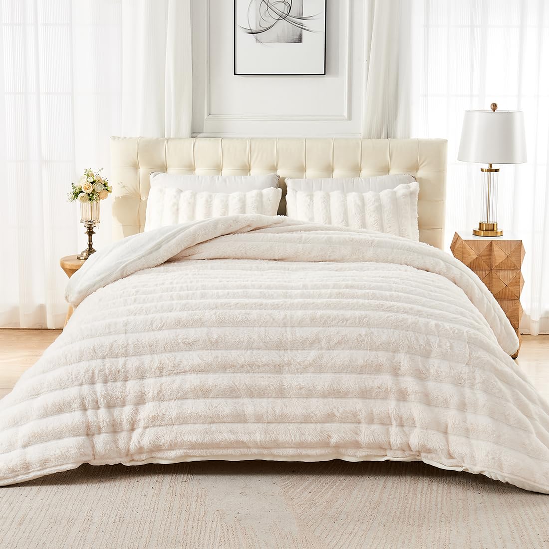 ホワイト ファー クイーンサイズ 寝具セット ホワイト ファー クイーンサイズ 寝具セット