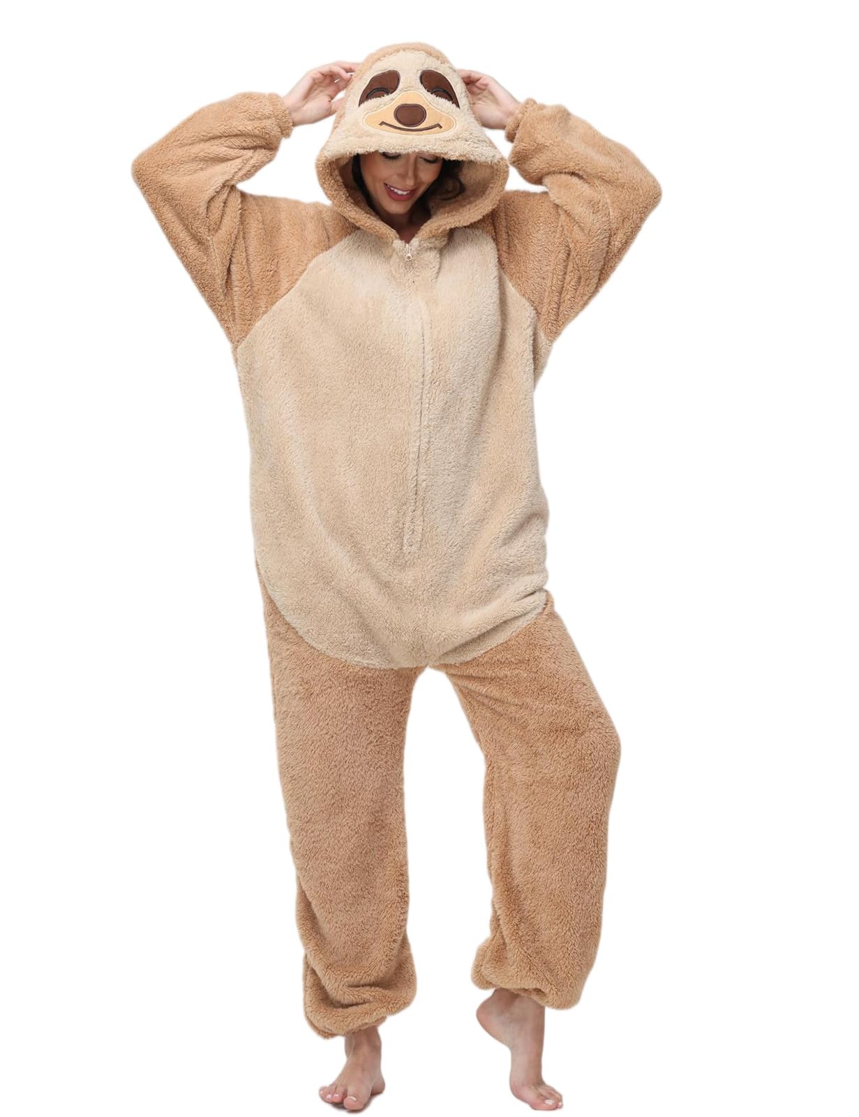 Pyjama Femme Combinaison Vêtements Grenouillère Femme en Polaire Unisexe Animal Costume Homewear Party Onesie