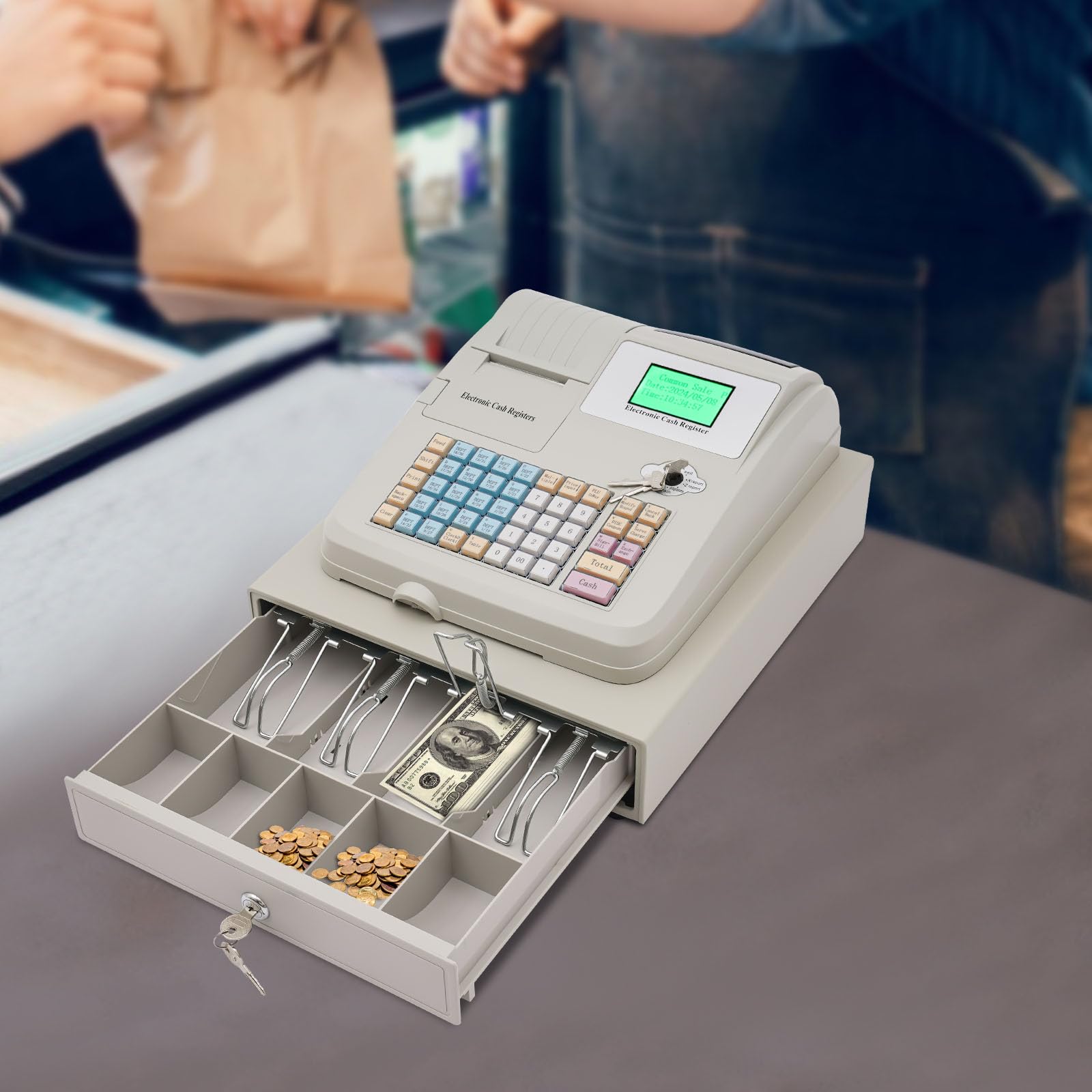 Amazon.com : Cash Register,Electronic POS Syetem Cash Register,48