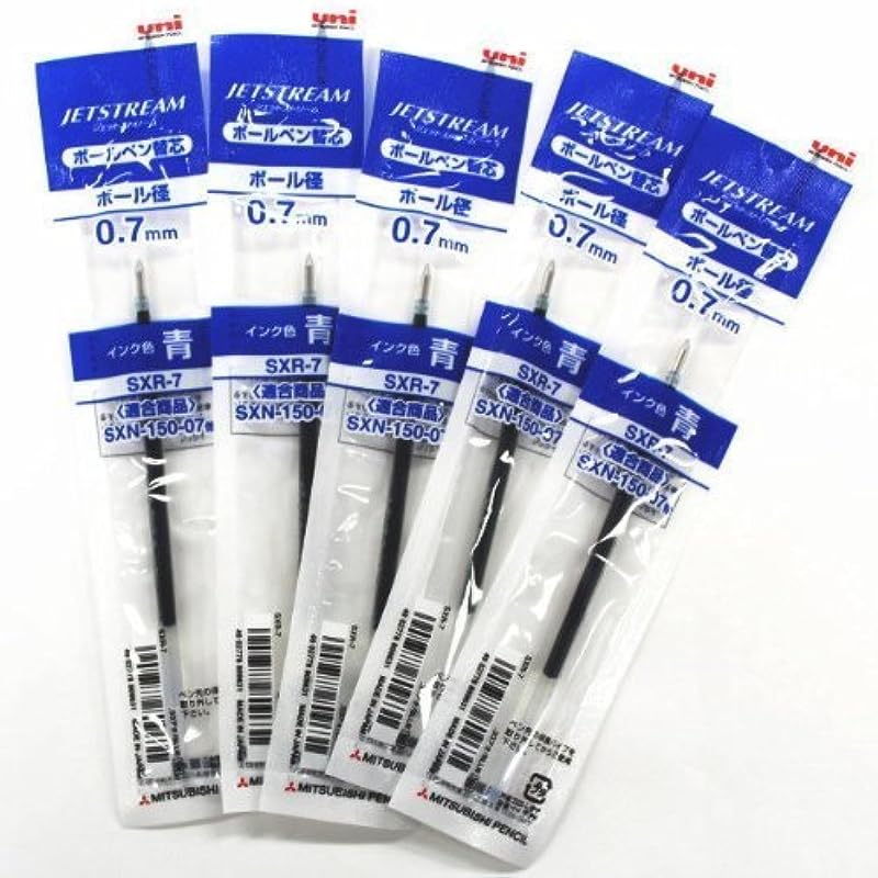 Uni-ball Jetstream Fine Point Roller Ball Pens Refills for Standard Pen Type -0.7mm-blue Ink-value Set of 5