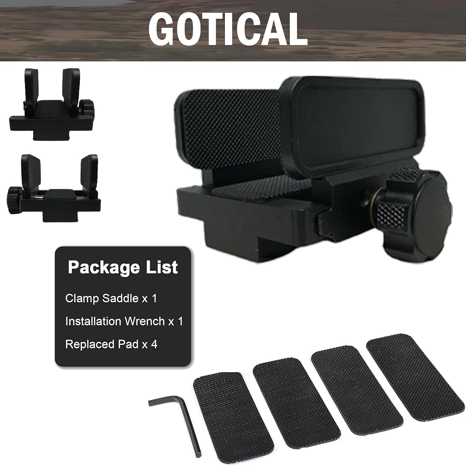 GOTICAL Ultralite with Arca-Swiss and Switcheroo Capability, Shooting Rest Head, Universal Gun Clamp for Hunting, Shooting, Dual Side jaw Open, Twist the Locking knob clockwise to Lock the clamp