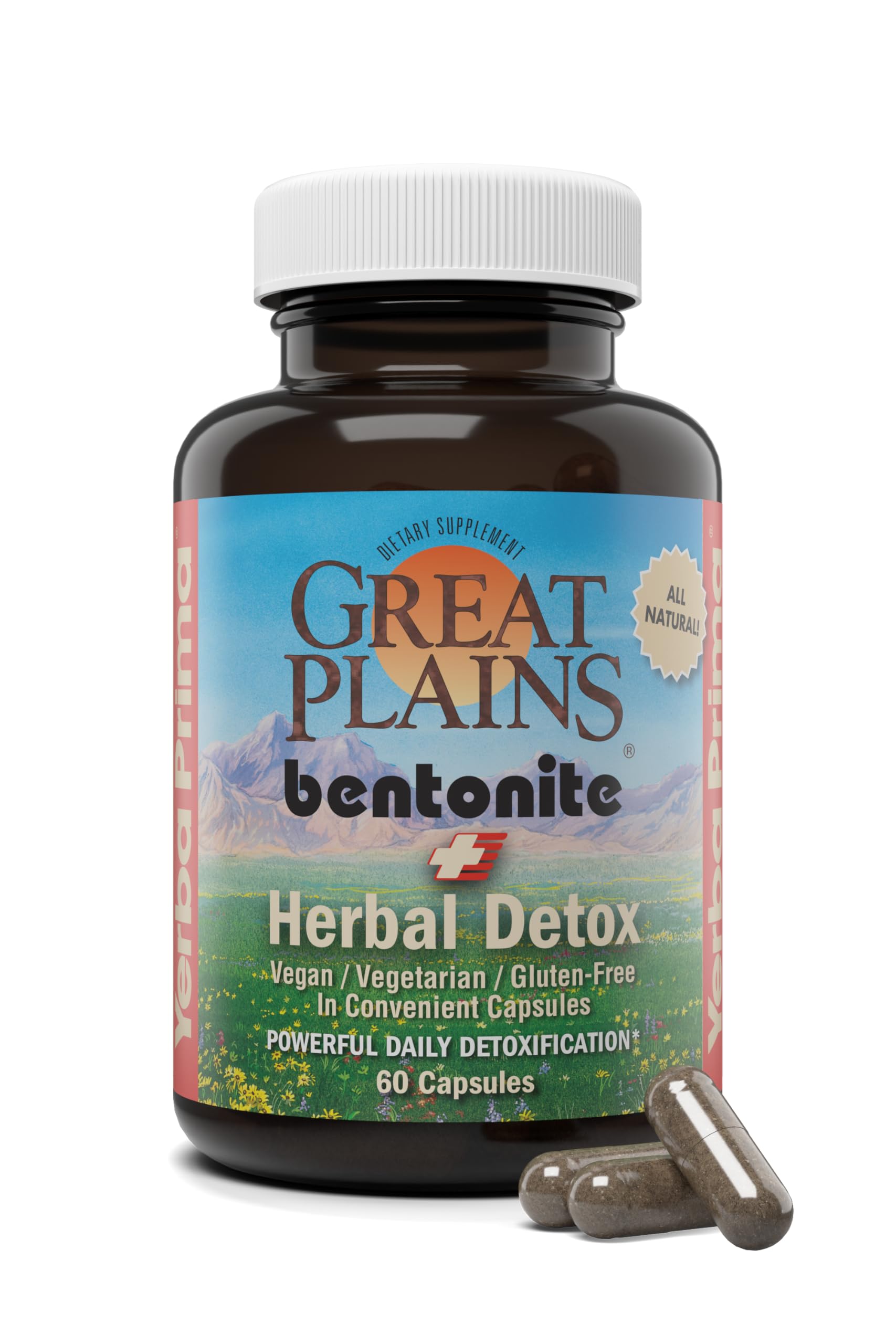 Great Plains Bentonite + Herbal Detox, 60 Capsules