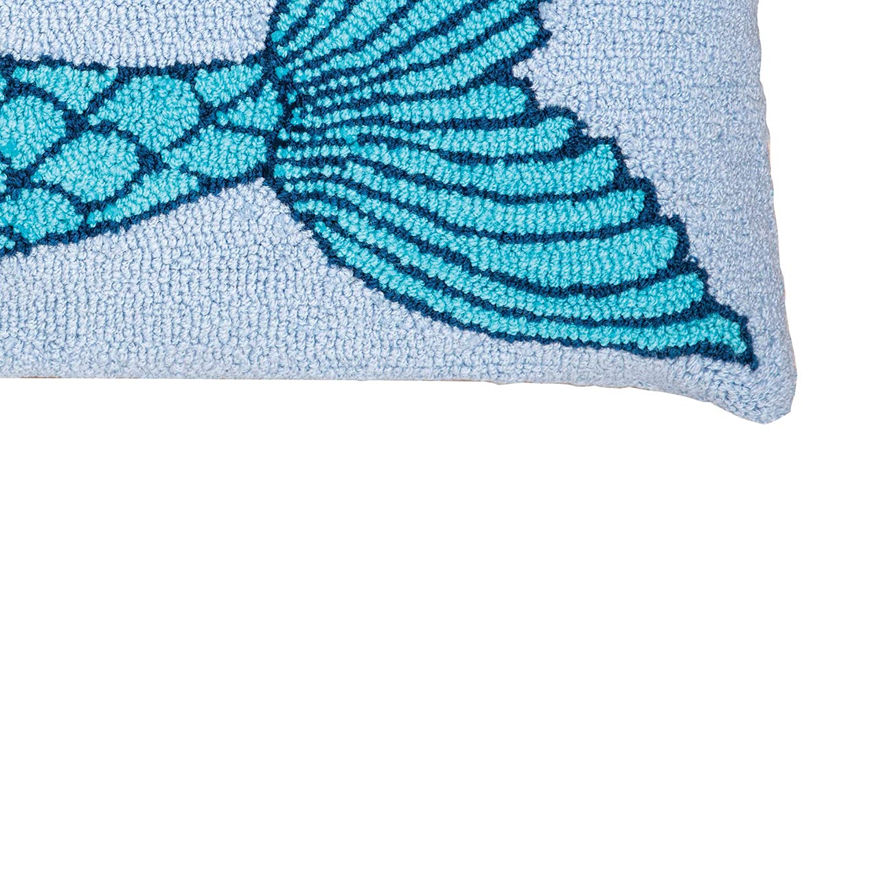 C&F Home Mermaid Tail Hooked Pillow 12 x 24 Blue