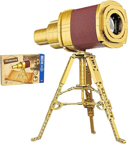 Juego de telescopio pirata, juego de construcción de ideas para adultos, uno de los conjuntos coleccionados por fanáticos de los piratas, decoración