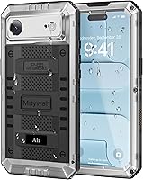 Vista 17 de Mitywah Funda impermeable para iPhone 13, resistente protección contra caídas de grado militar con protector de pantalla integrado, protección