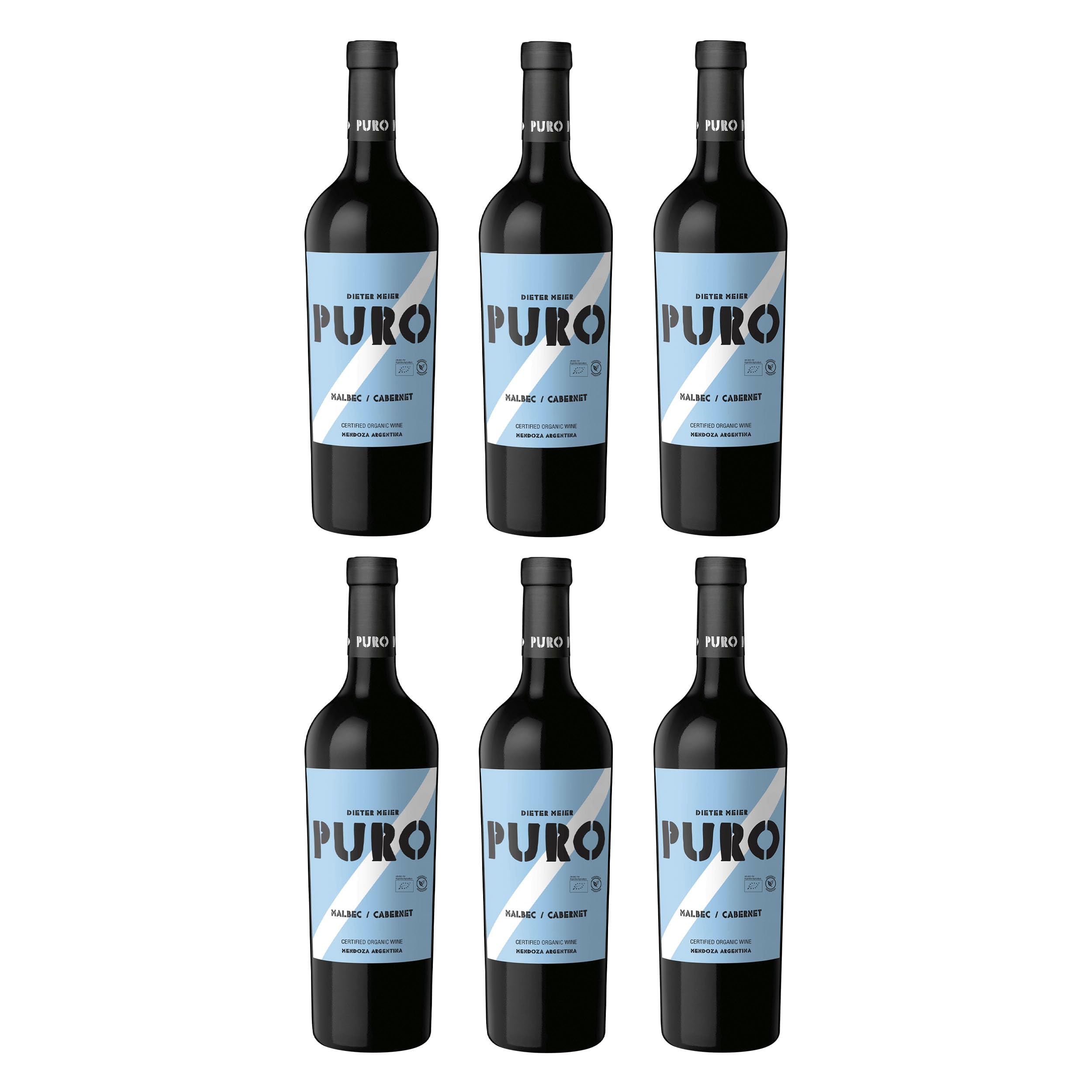 Dieter Meier Puro Malbec Cabernet trocken Rotwein Vegan Deutschland BIO inkl. FeinWert E-Book (6 x 0.75 l)