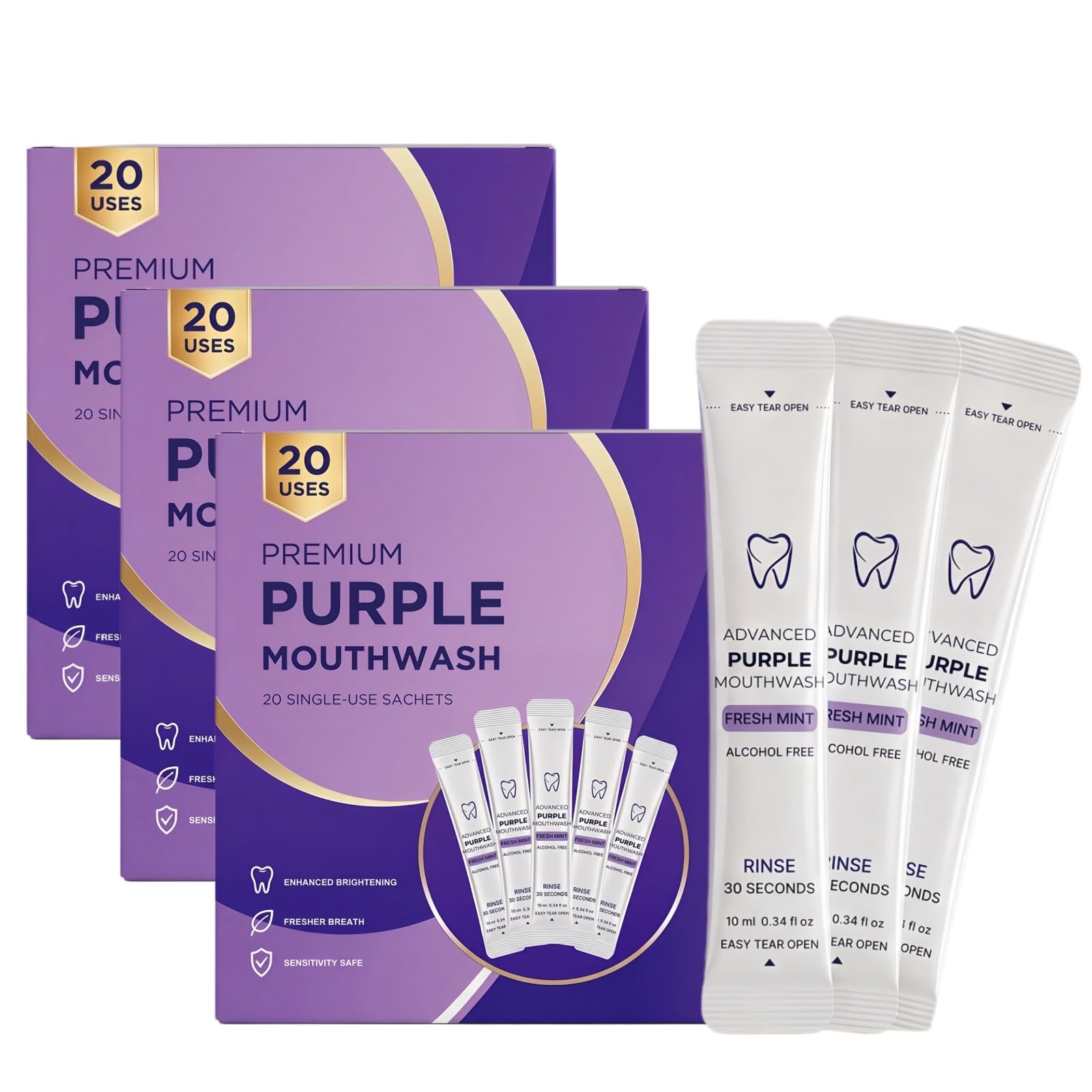Purple Teeth Whitening Mouthwash, wybielanie do płukania ust