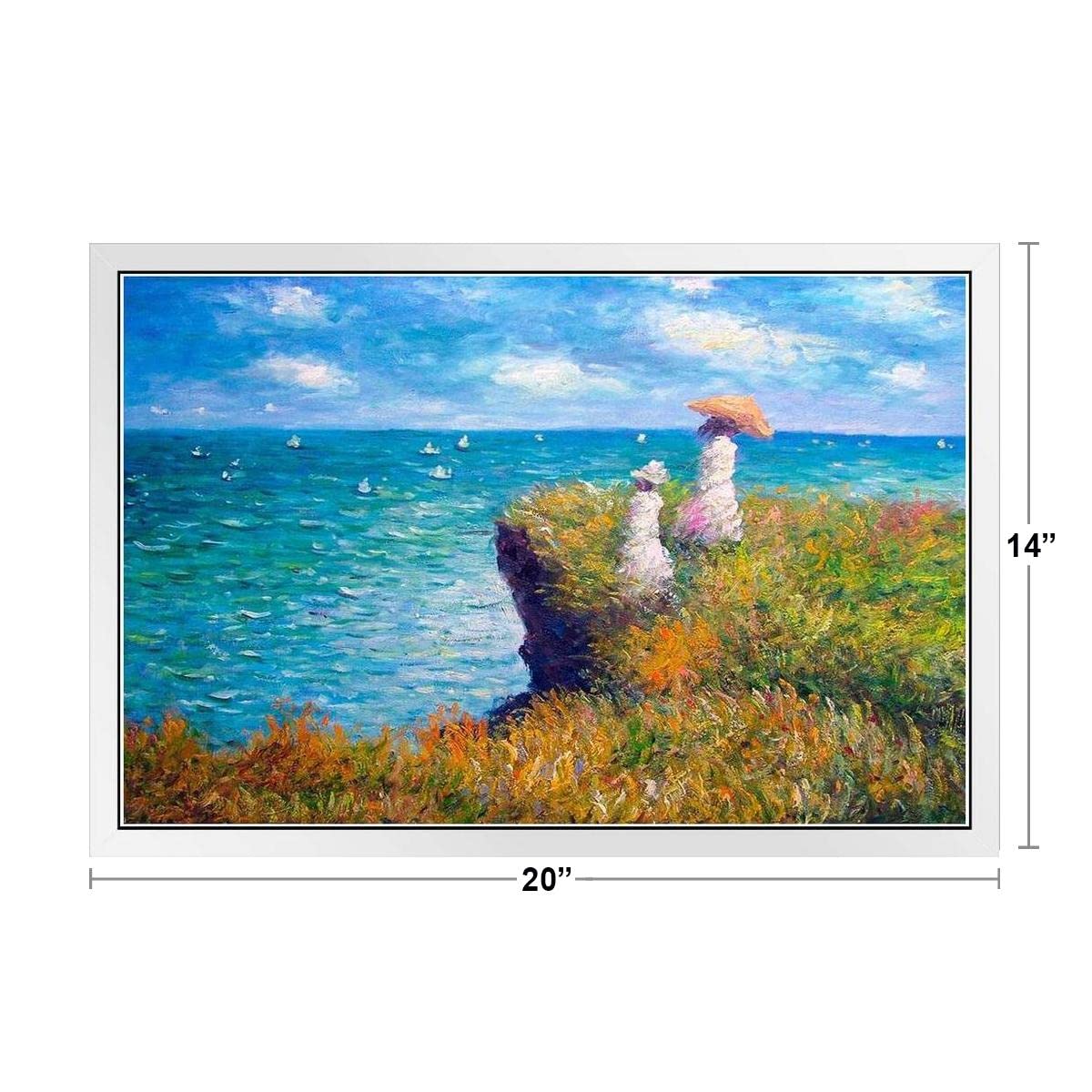 Amazon.co.jp: クロード・モネ 崖の上のプロムナード 印象派 アート