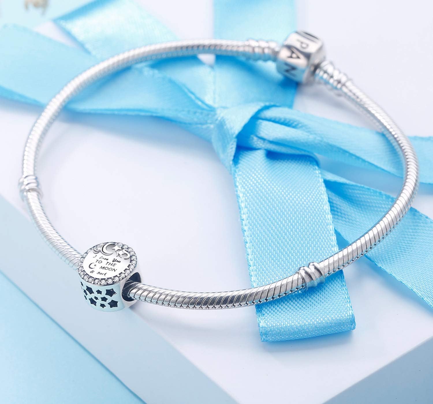 925 Sterling Silver Charm Fit for Charms Bracelet I Love You to the Moon and Back Bead Charm Birthday Gifts Women Jewelry - Image 4