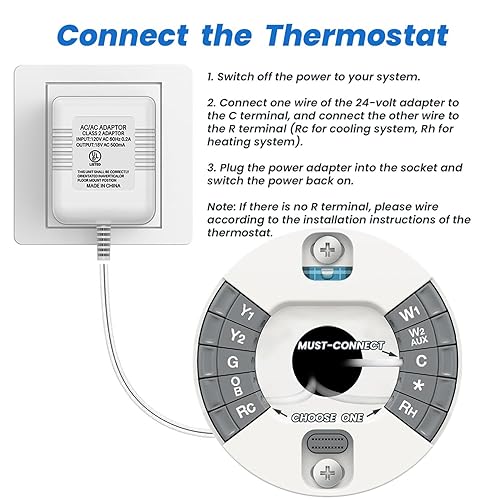 B083Y1VK9H_image_3 Transformador de timbre con certificación UL, fuente de alimentación de 24 V compatible con Nest, Arlo, Ring, Amcrest, Logitech y otros timbres,
