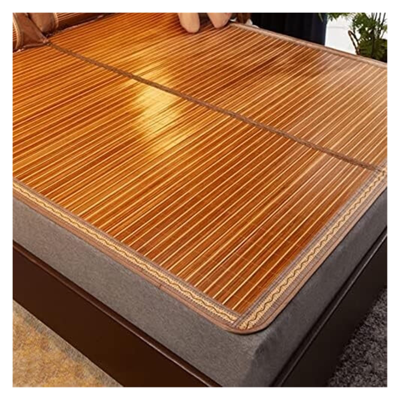 Human Cooling Mat Summer Sleeping Mats Bamboo Mat Traditional Rattan Cooling Pad Foldable Mattress Topper Durable Smooth(1.8 * 2.2m/5.9 * 7.2ft)