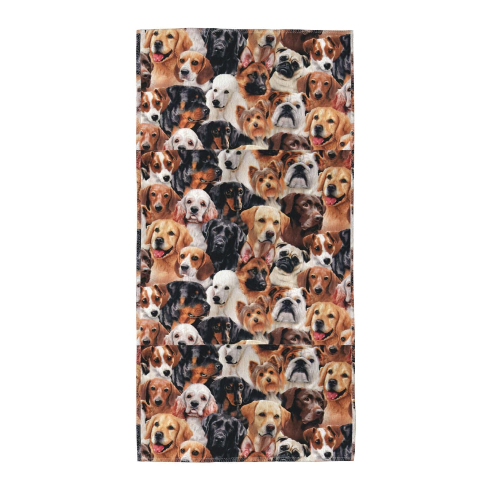 Many Dogs Soft Absorbent Long Towel For Gym Sports Picnic Leisure Use