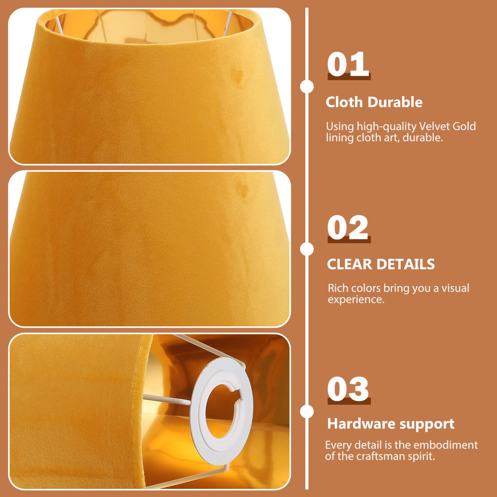 Elegante Kit de Pantallas de Tela para lámparas de Mesa, Pantallas cilíndricas en Forma de Campana para lámparas de Pared y luminarias del hogar, Pantallas Finas de policarbonato c