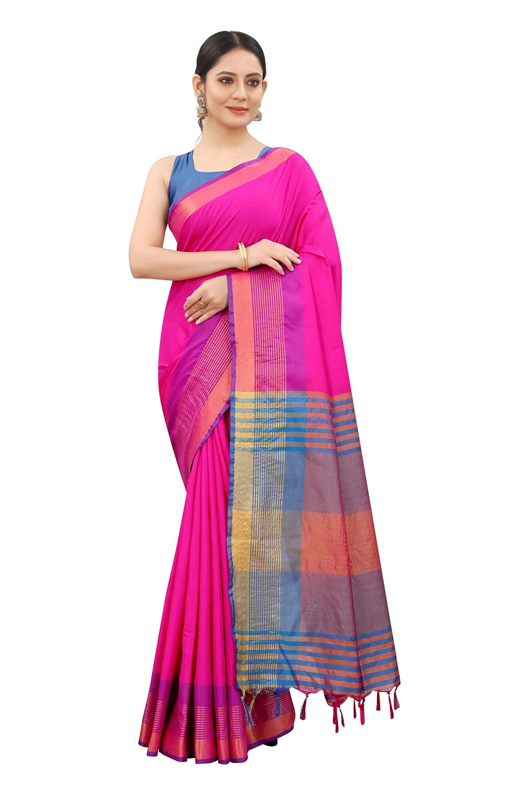 EnthoneWomen's Pattu Art Silk Woven Saree With Unstiched Blouse Piece(SZ-AURA2-GN-758)