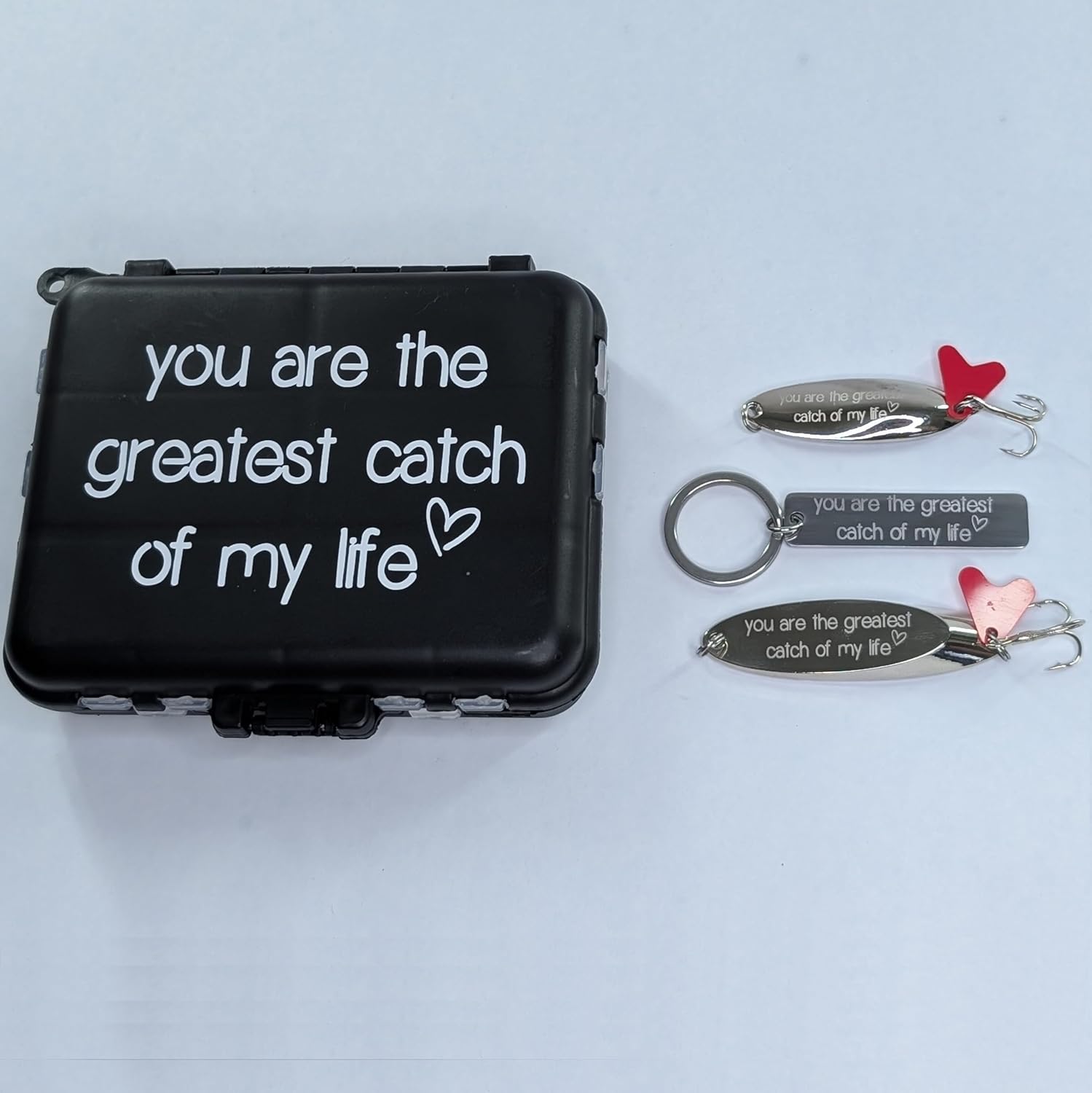 You are The Greatest Catch of My Life Fishing Lure: Engraved Fishing Lure Gift