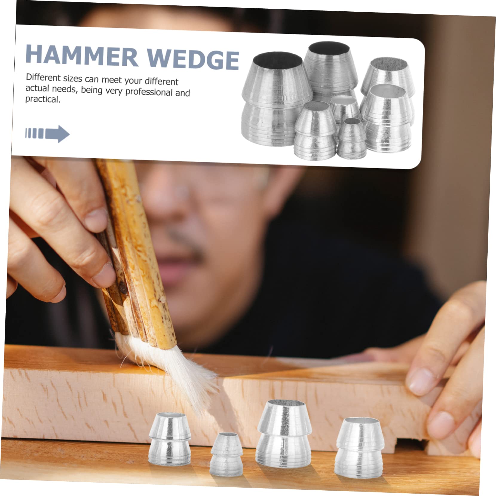 UKCOCO 42 Pezzi Fabbro Cuneo Di Metallo Strumenti Giapponesi Cuneo Per La Maniglia Maniglia Di Ricambio Cunei Maniglie Per Utensili Strumenti Giapponesi Per La Lavorazione Del Legno