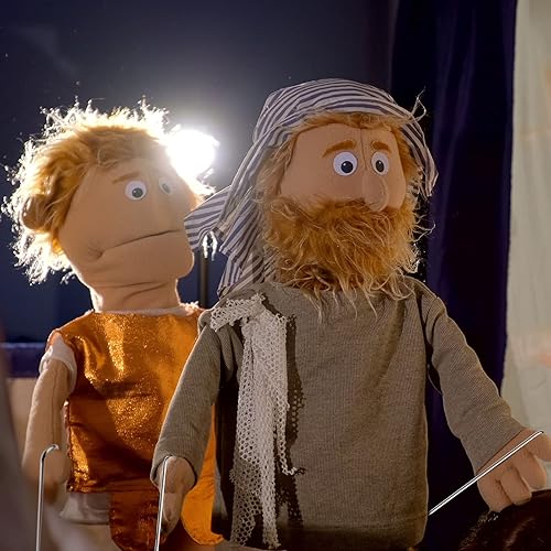 Miniatura 4 de Jakeei Paquete de 4 manijas de marionetas de 16 pulgadas, barra de control de brazo, accesorio de palo de marionetas de metal para marionetas