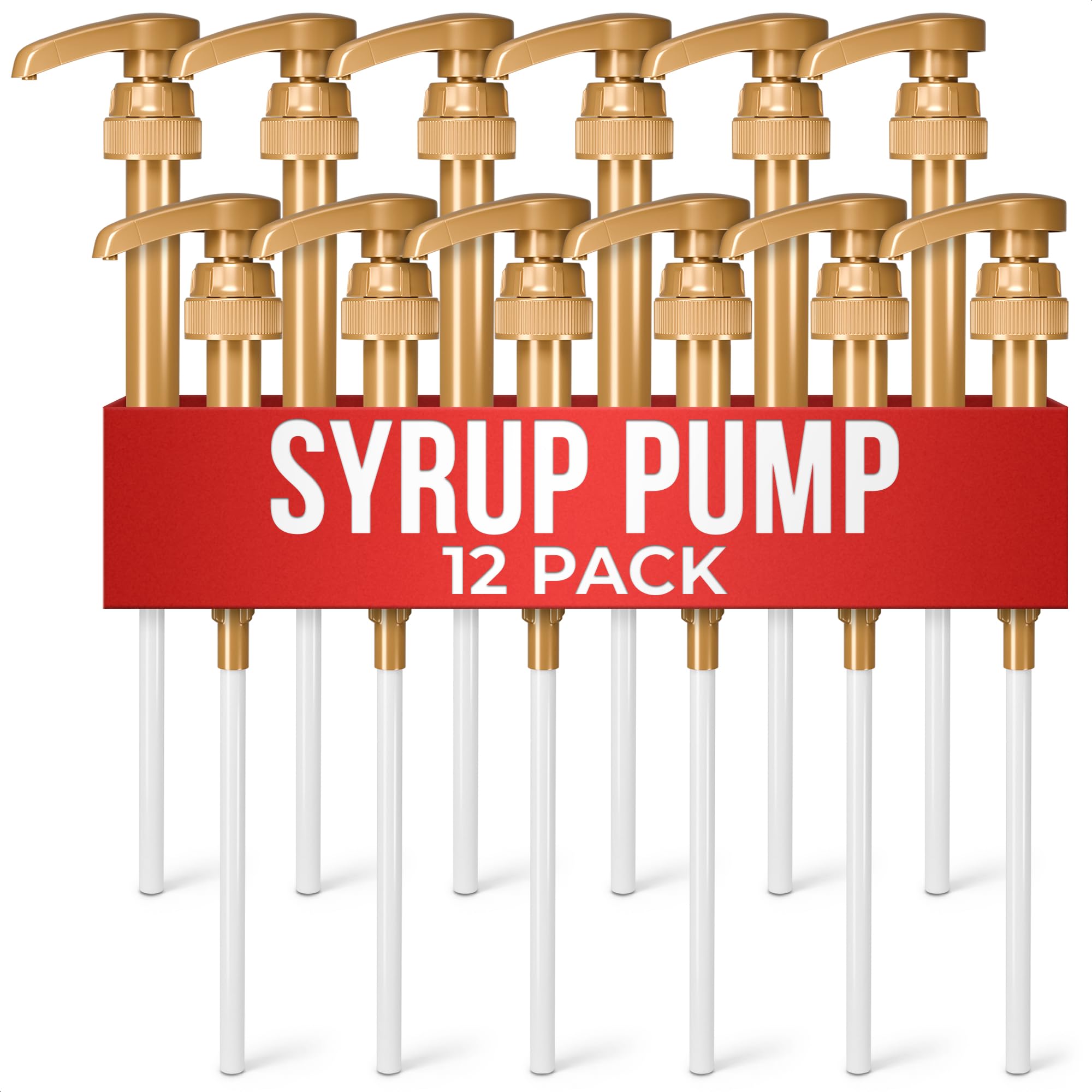 ALPENKOK 12 Pcs Coffee Syrup Pump, Compatible with Skinny, Torani, Davinci