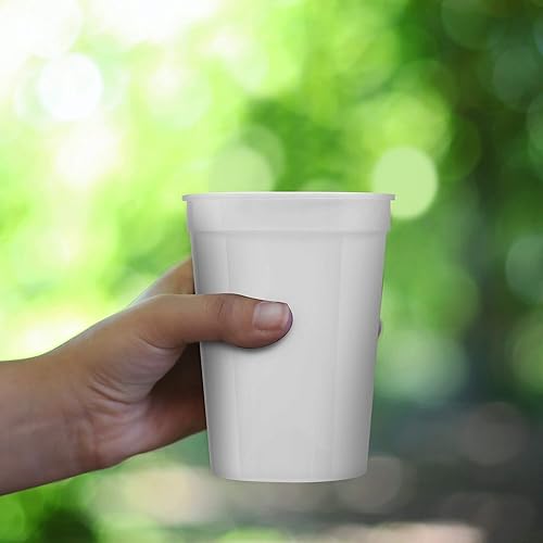 Miniatura 102 de Vasos de plástico desechables personalizados de 12 onzas. Juego de 10, paquete personalizado a granel, perfecto para verano, eventos deportivos