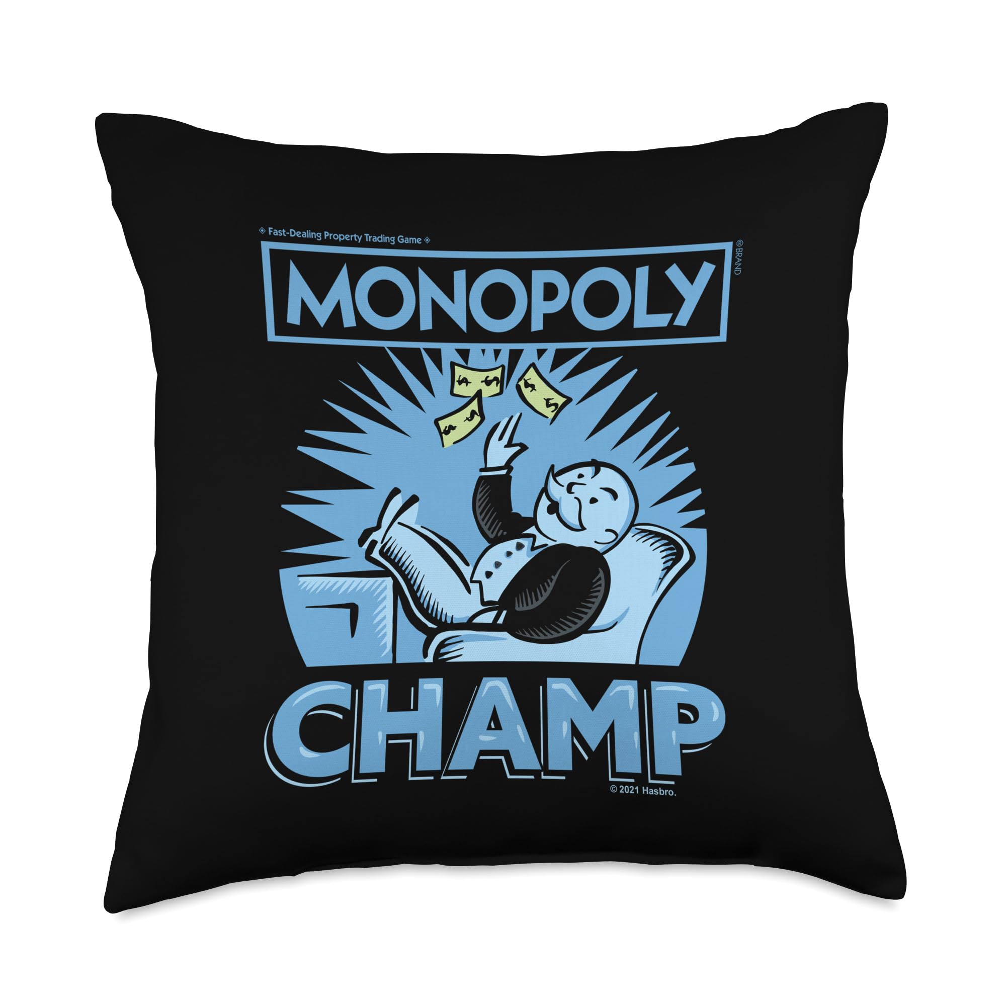 Monopoly Champ Mr. Monopoly Throw Pillow