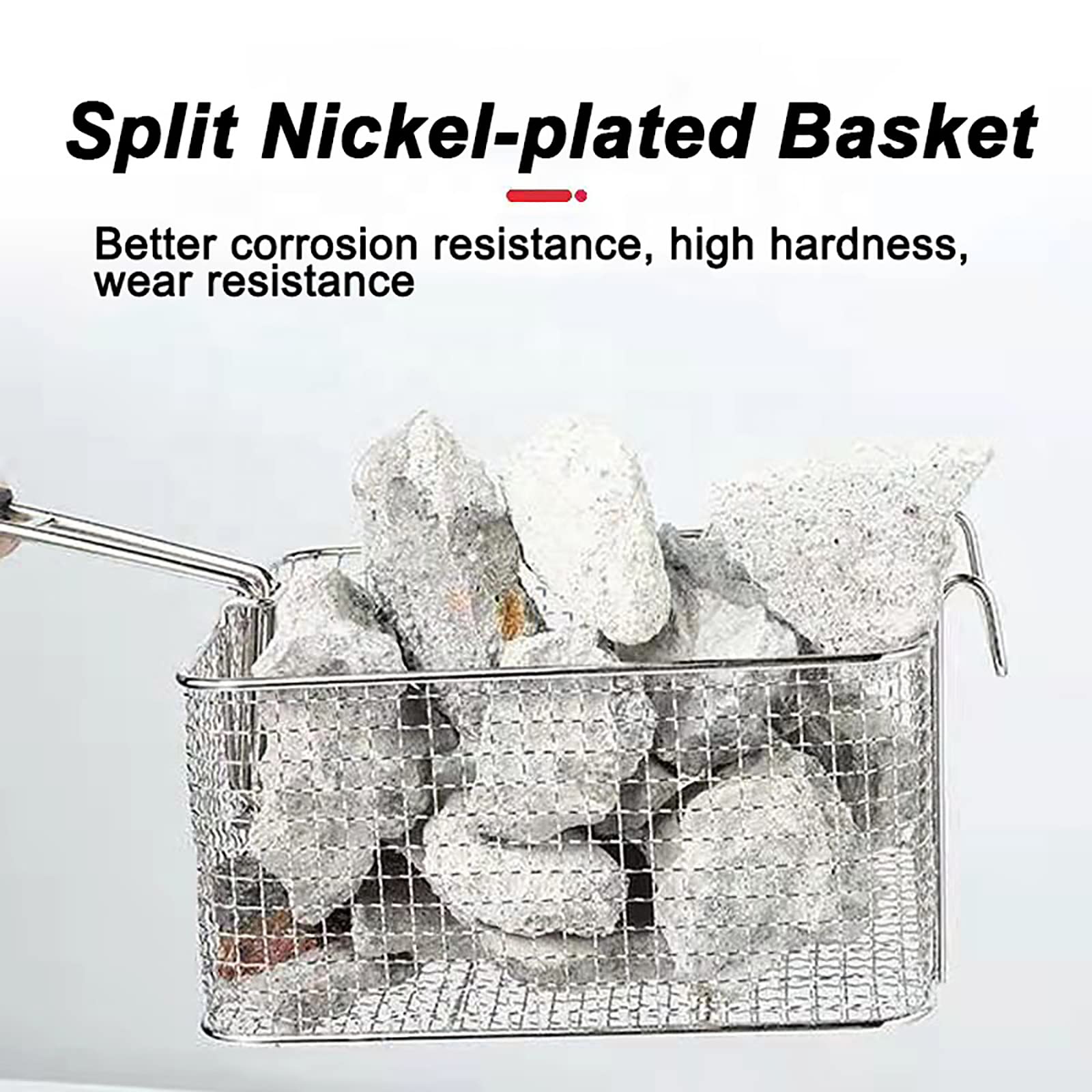 Friggitrice Con Cestello, Friggitrici Elettriche Da Banco Da 2500 W, Friggitrice Ad Olio In Acciaio Inossidabile Addensato Con Cestelli Rimovibili, Maniglia E Limitatore Di Temperatura Per Uso Commer