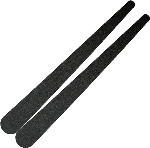 Chic Emery Board 100/180 Grit Teardrop Nail File 2-Piece Set, Black