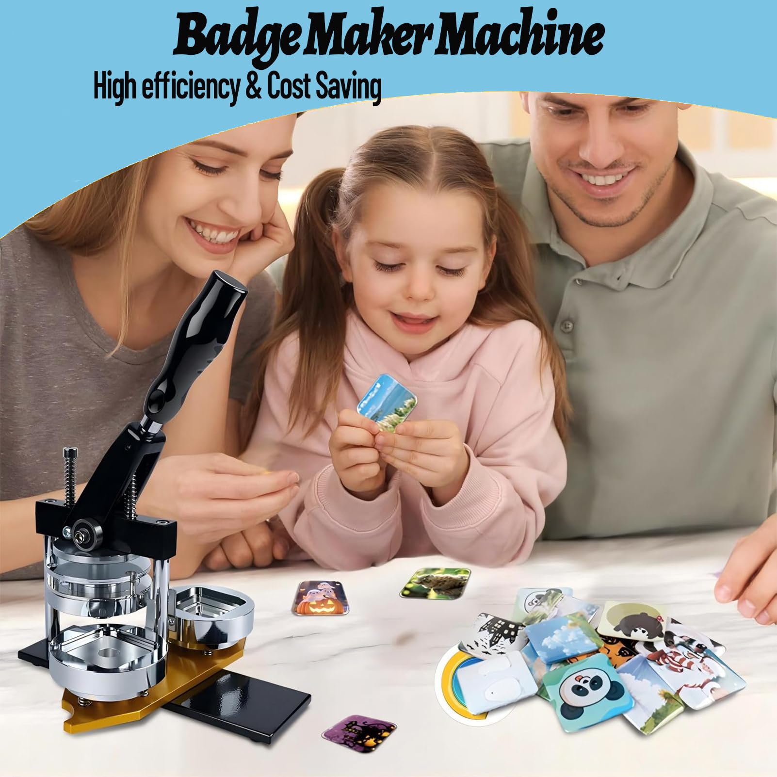 Maszyna Do Produkcji MagnesóW Na ZdjęCia, Maszyna Do Produkcji MagnesóW Na ZdjęCia, Magnesy Na LodóWkę Diy, Tworzenie Przypinek Z Magnesem Na LodóWkę Badges-800pcsMaterial