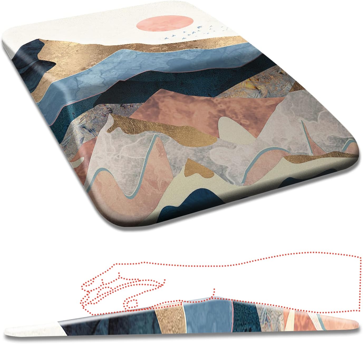 SANWUMIAN Ergonomic Mouse Pad with Wrist Rest Support