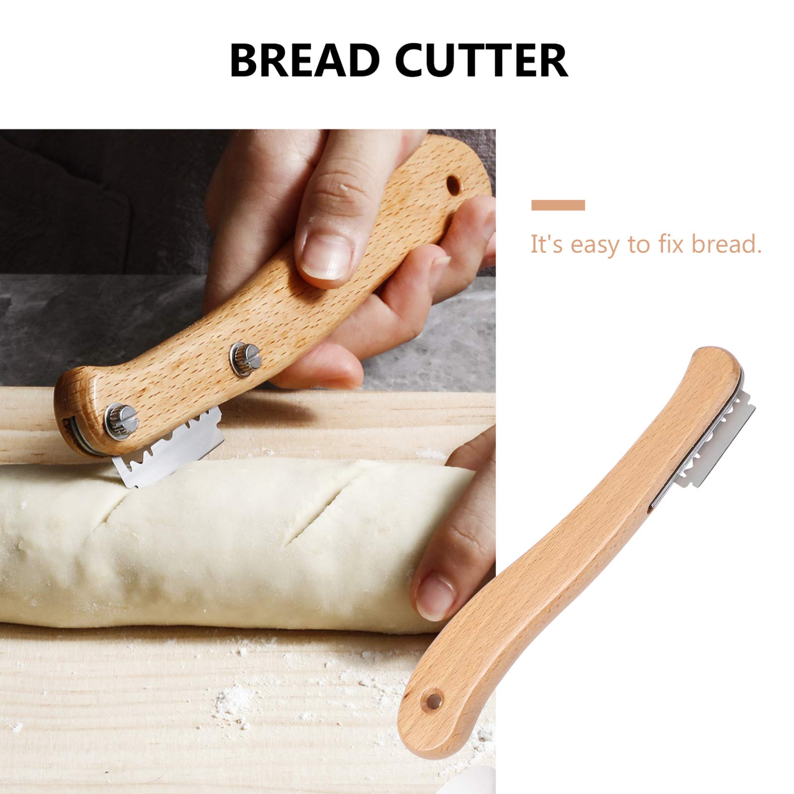 ABOOFAN 3 Pièces Lames De Rasage Lame Pour Rasage Outils De Cuisson Gadget De Cuisine Outils De Boulangerie Lames Remplaçables Serveur De Pâtisserie Levure En Acier Inoxydable Petits