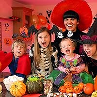 Vista 6 de CCINEE Paquete de 6 diademas de Halloween con elementos surtidos, diademas de disfraz de globo ocular, murciélago, araña, fantasma, calabaza