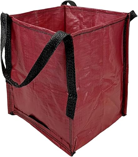 Miniatura 1 de DURASACK Bolsa de mano resistente de polipropileno tejido resistente de 22 galones, bolsa multiusos reutilizable, diseño autoservicio, color rojo