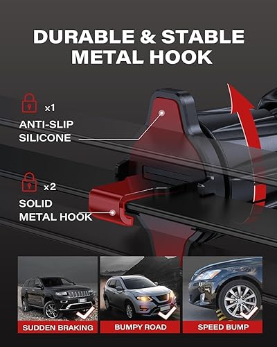 Miniatura 7 de APPS2Car Soporte mejorado para teléfono de automóvil verdadero funcionamiento con una sola mano Fuerte ventosa, soporte para parabrisas de tablero