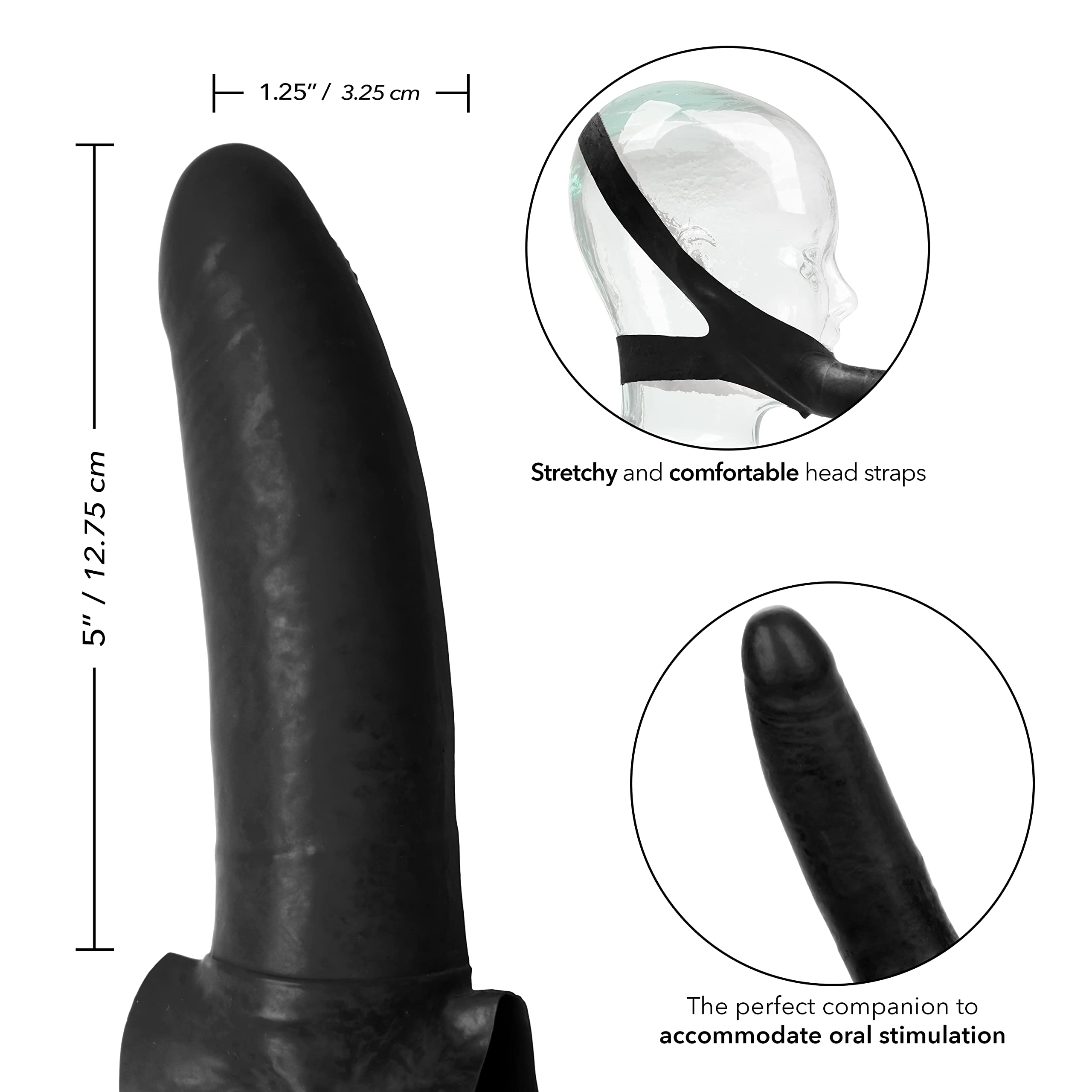 Fallo Strap-On indossabile sulla Bocca 14 X 3,5 CM