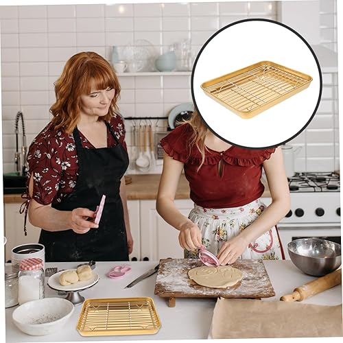 Miniatura 3 de Zerodeko 1 Unidades de Acero Inoxidable Utensilios para hornear Lasaña Rack Pan Sushi Placa de Acero Inoxidable Tostadora Pavo Asado Bandeja