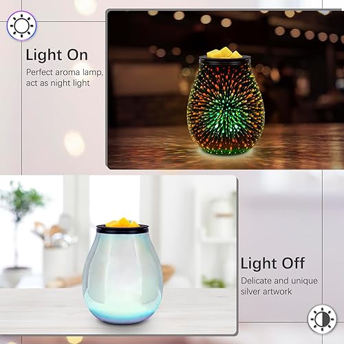 Miniatura 4 de EQUSUPRO Calentador de cera derretida, quemador de cera para cera perfumada, calentador eléctrico de fragancias para cubos de cera y tartas, diseño