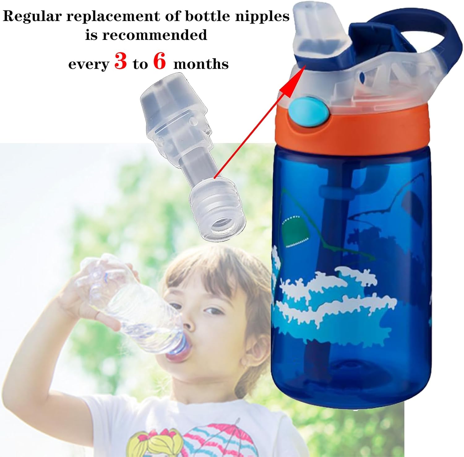 4 Pack Water Bottle Bite Valve Replacement Compatible for Contigo Water Bottles Bite Valve Multi-Pack for Silicone Water Bottles Bite Valve Replacement for Contigo Water Bottles Bite Valve - Image 4