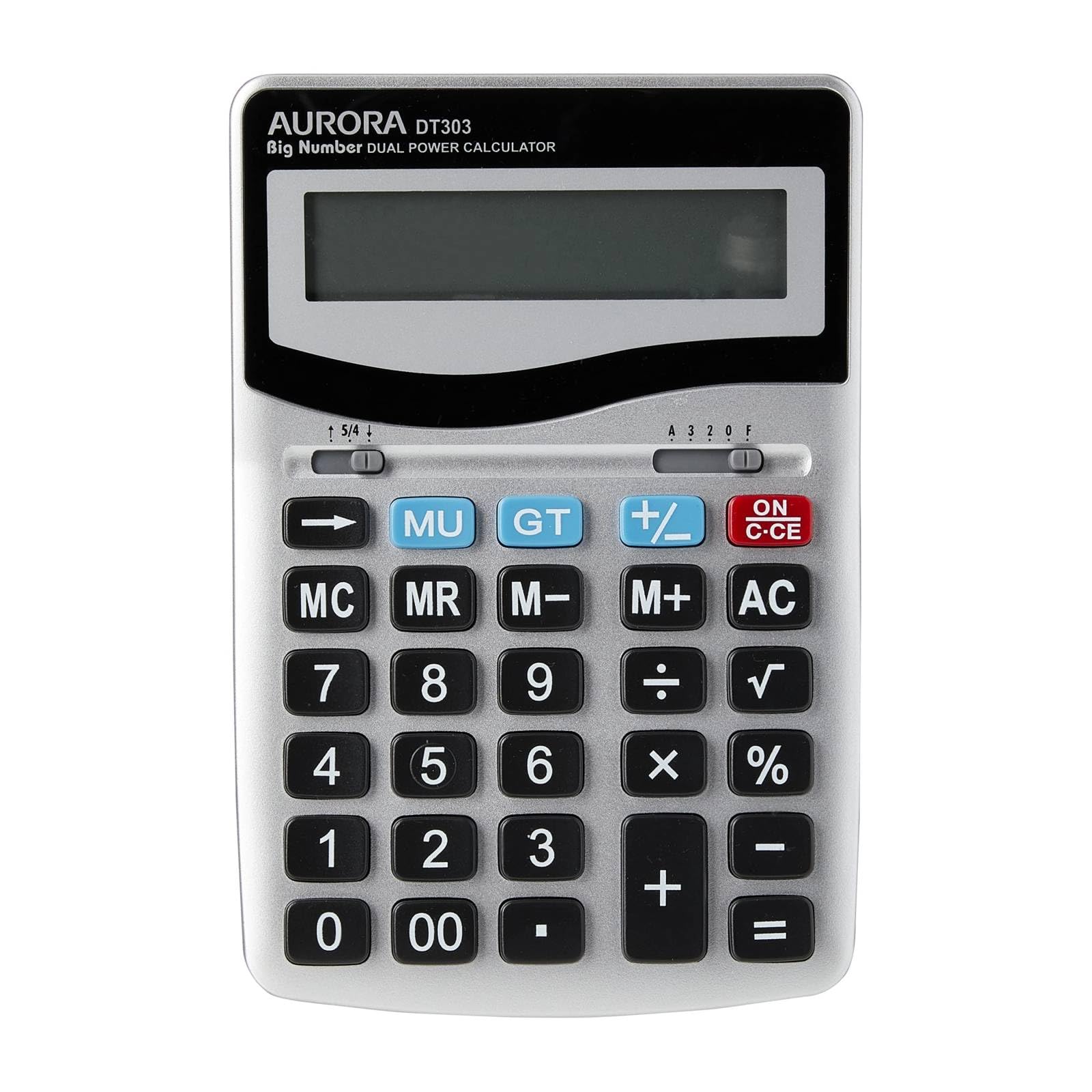 Aurora DT303 – Calculator (Desktop, Basic Calculator, 12 Digits, 1 Lines, Silver)