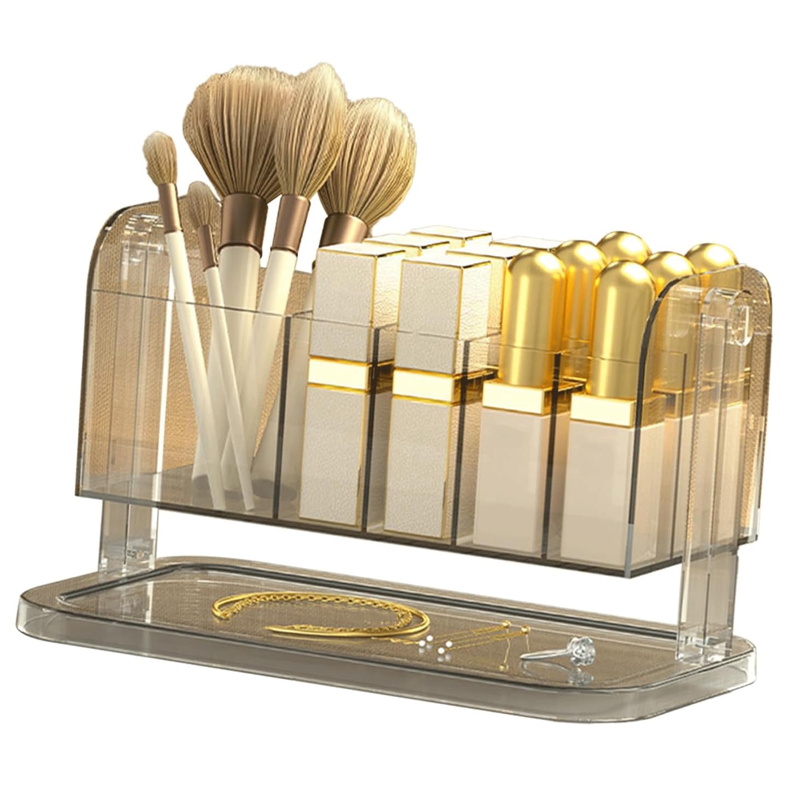 Box portaoggetti Organizzatore cosmetico Trasparente Pennello cosmetico Porta Rossetto Organizzatore di cancelleria da scrivania Acrilico Trasparente 1pct Organizer Trucchi