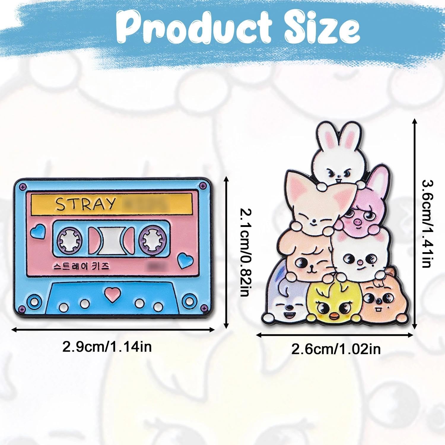 2 PCS Strays Pin Badges, Cartoon Enamel Pin Badges for Dressing up Funny Pins Badges for KidS Daughter, Teenager, Fan, Enthusiasts - Image 2