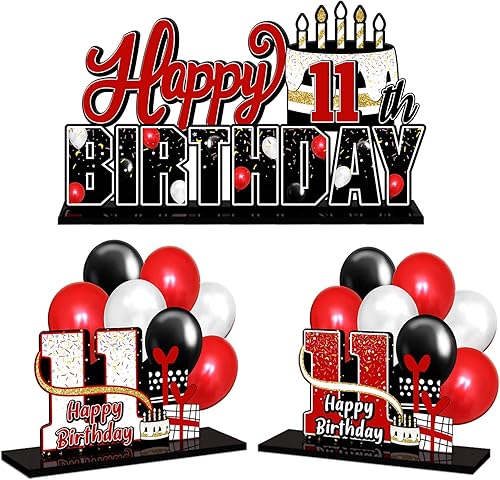 Miniatura 137 de LINGTEER Juego de centros de mesa de acrílico azul con texto en inglés «Happy 100th Birthday» – Decoración de regalo de fiesta de cumpleaños número