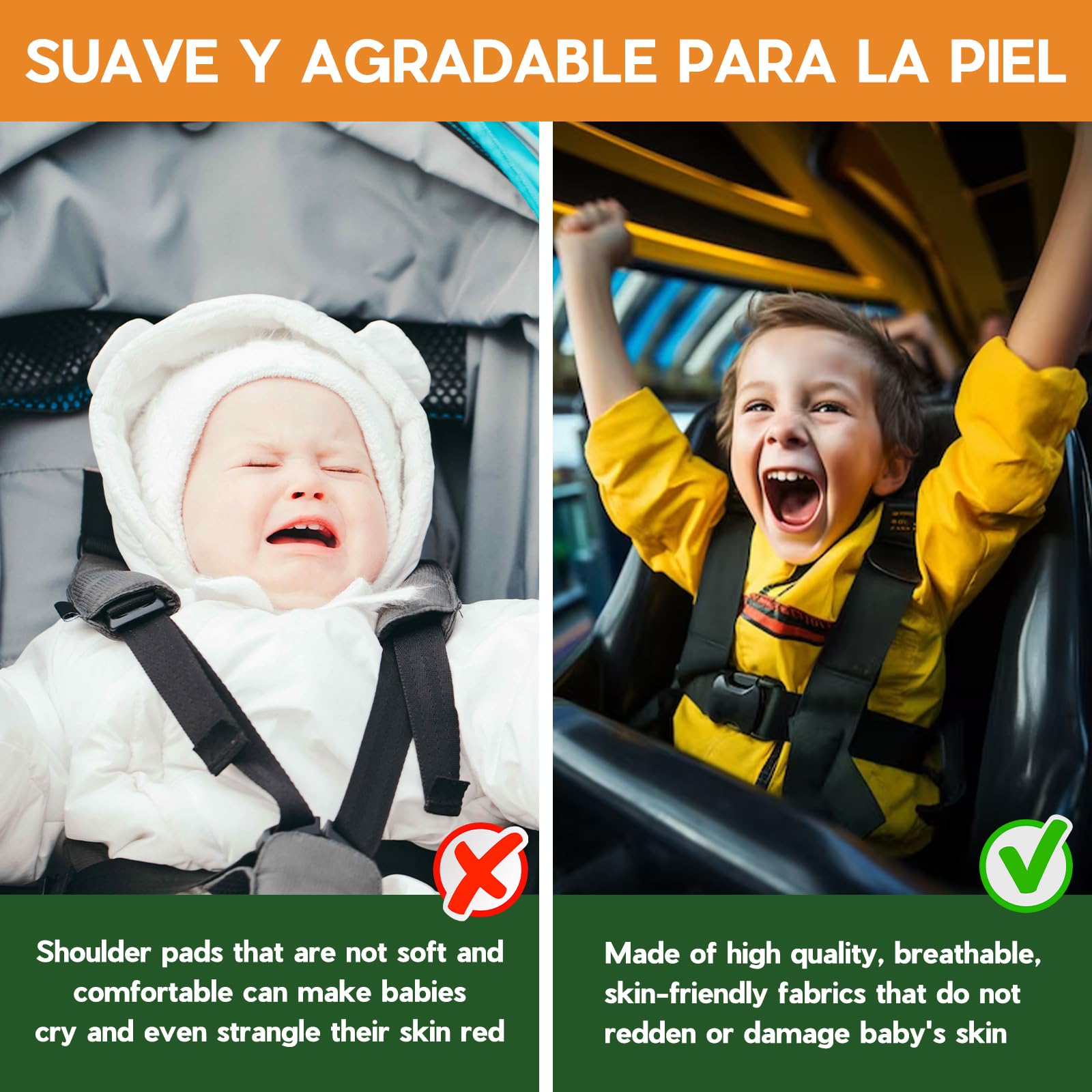 Stroller Shoulder Pads + Crotch Cover,belt Pads ,strap